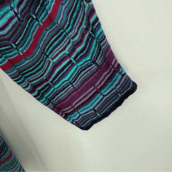 Catherines Knit Sweater Top long Sleeve Round Neck Blue Stripes Size 2X - Picture 6 of 9